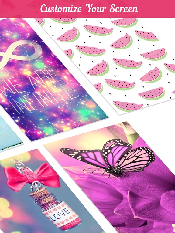 Girly Wallpapers & Background iPad screenshot 4 - Photo & Video app