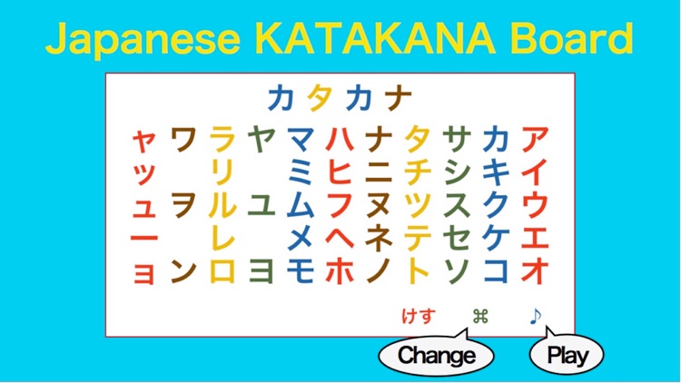 Japanese KATAKANA Board