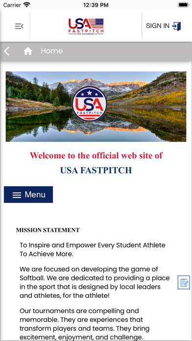 USA Fastpitch Screenshot