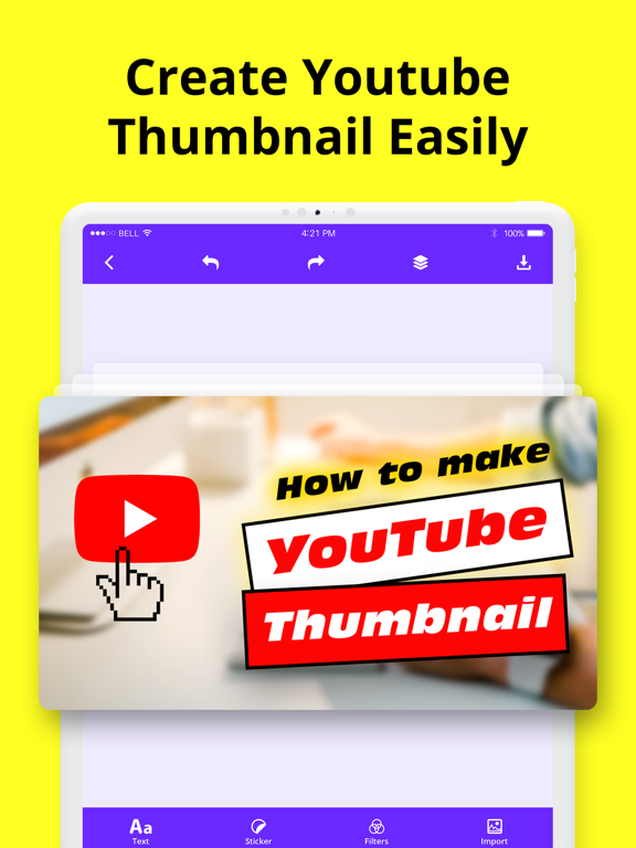 Screenshot #4 pour Thumbnail Maker: YT Banner Art