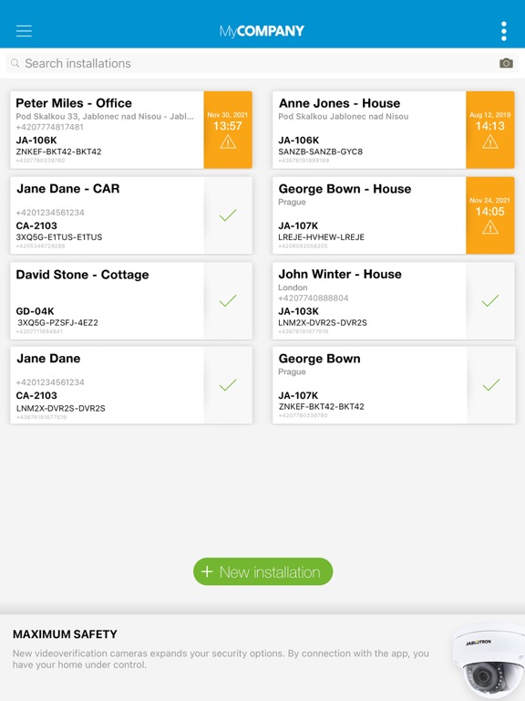 Screenshot #6 pour Jablotron MyCOMPANY