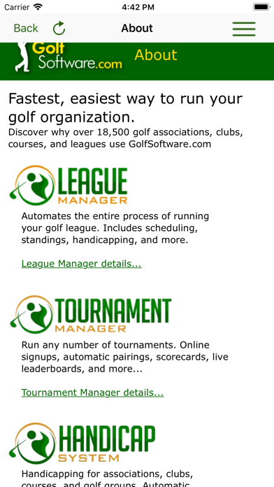 Screenshot #3 pour GolfSoftware.com