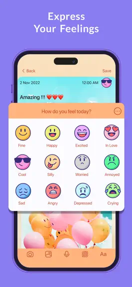 Game screenshot Мой личный дневник настроения apk