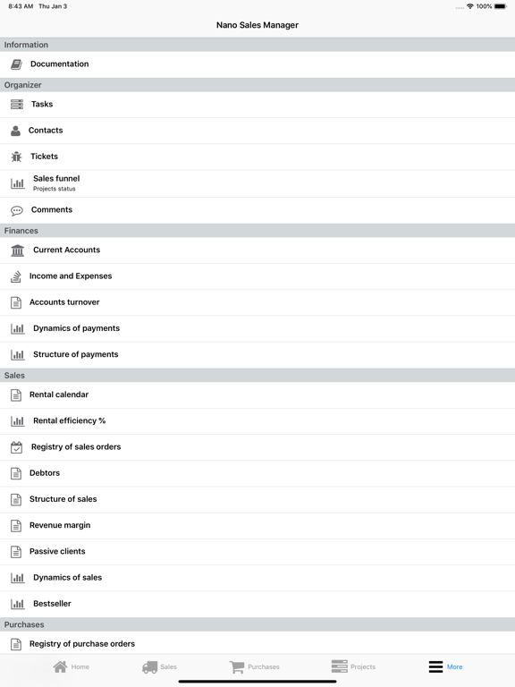 Nano Sales Manager iPad screenshot 7 - Business app