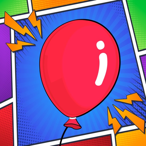 Balloon pop party icon