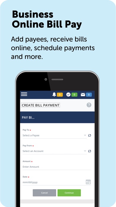 Business Mobile Banking App Screenshot
