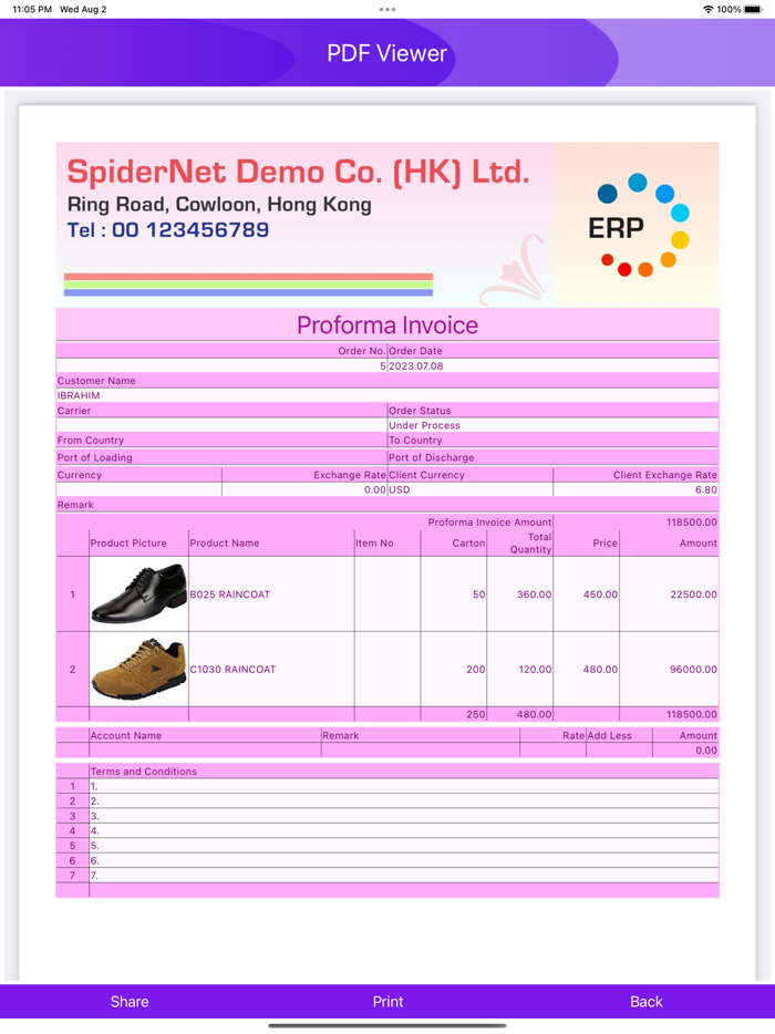 SpiderNet Online ERP System