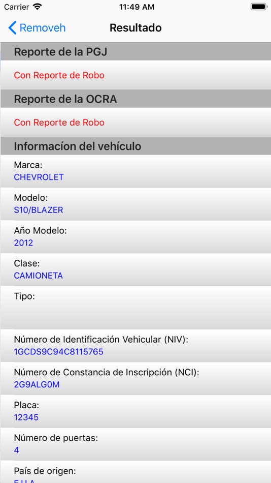 #3. ReMoVeh (iOS) By: Scala Tecnologias de Informacion S.C.