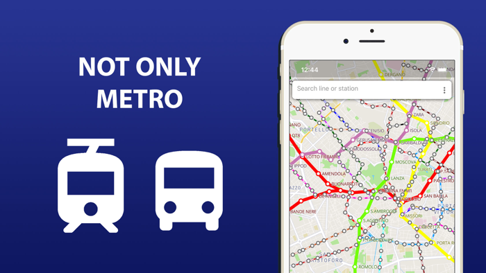 Public transport map Milan