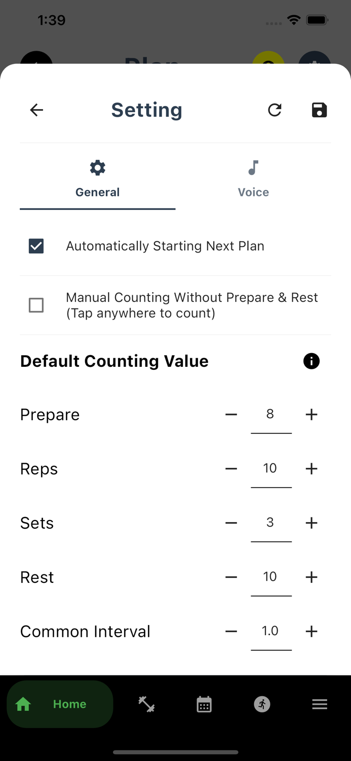 Custom Workout with Journal
