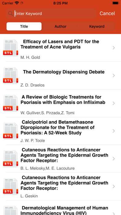 Skin Therapy Letter Screenshot