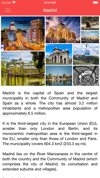 Screenshot #1 pour Madrid Offline City Guide
