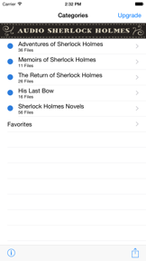 Sherlock Holmes Audio Library screenshot
