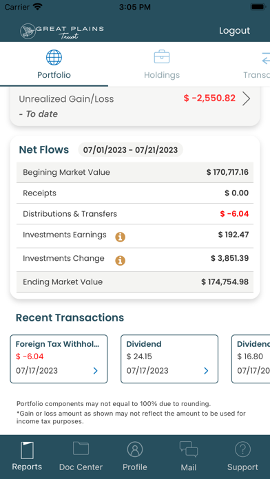 Great Plains Trust GWA Screenshot
