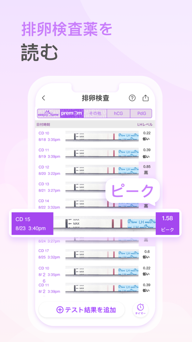 排卵日予測,妊活アプリ & 生理管理アプリ.Premomのおすすめ画像3