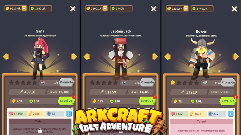 #7. Arkcraft - Idle Adventure (iOS) Podle: Yunbu