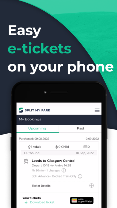 Split My Fare - Train Tickets Screenshot 4 - AppWisp.com Split My Fare - Train Tickets Screenshot 4 - AppWisp.com