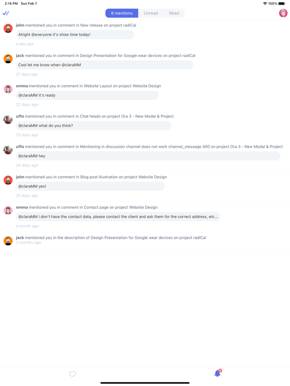 Ora - Tasks & Collaboration iPad screenshot 7 - Productivity app