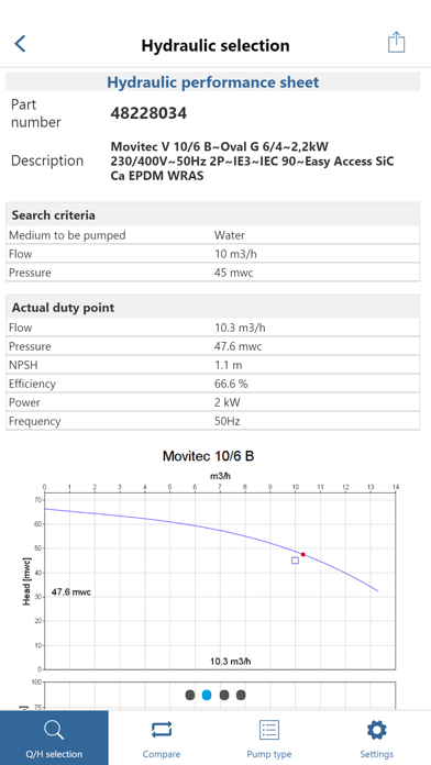 KSB Select & Compare Screenshot