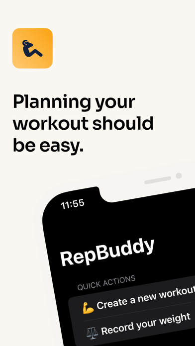 Workout Log: RepBuddy Screenshot