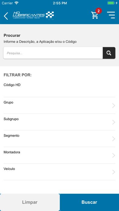 HD Lubrificantes Screenshot