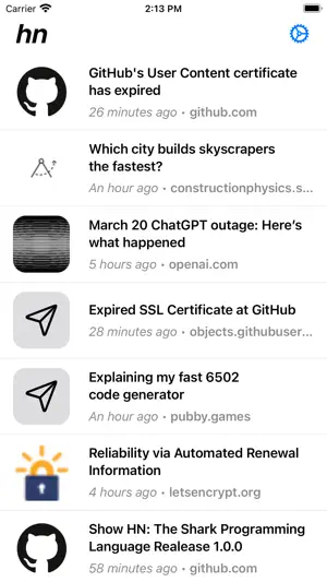 hn - Hacker News Reader screenshot 1