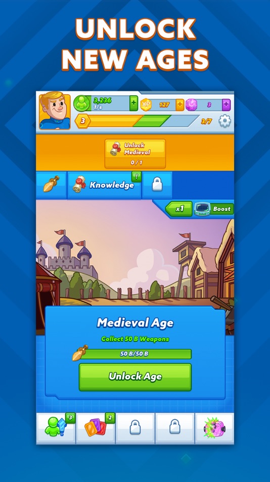 #2. AdVenture Ages: Idle Clicker (iOS) 来自: Hyper Hippo Publishing Ltd.