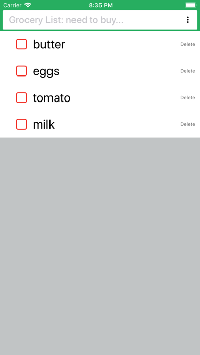 Need to Buy - Grocery List Screenshot