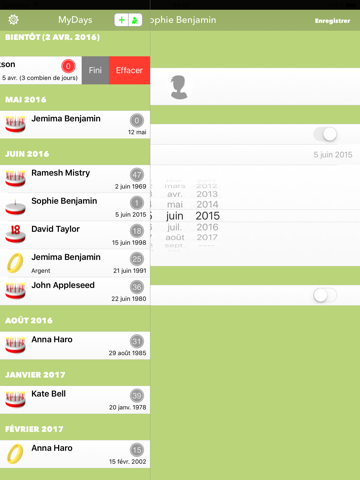 Screenshot #5 pour myDays ( Birthday+ )