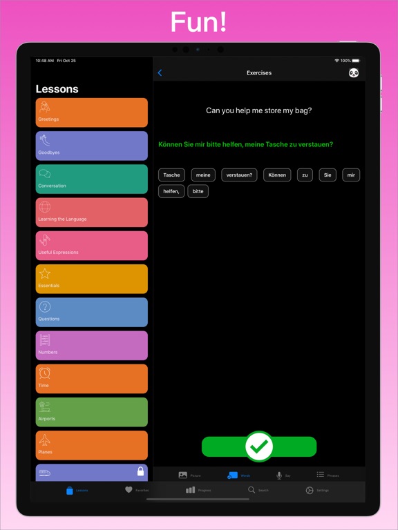 Learn German + iPad screenshot 6 - Education app