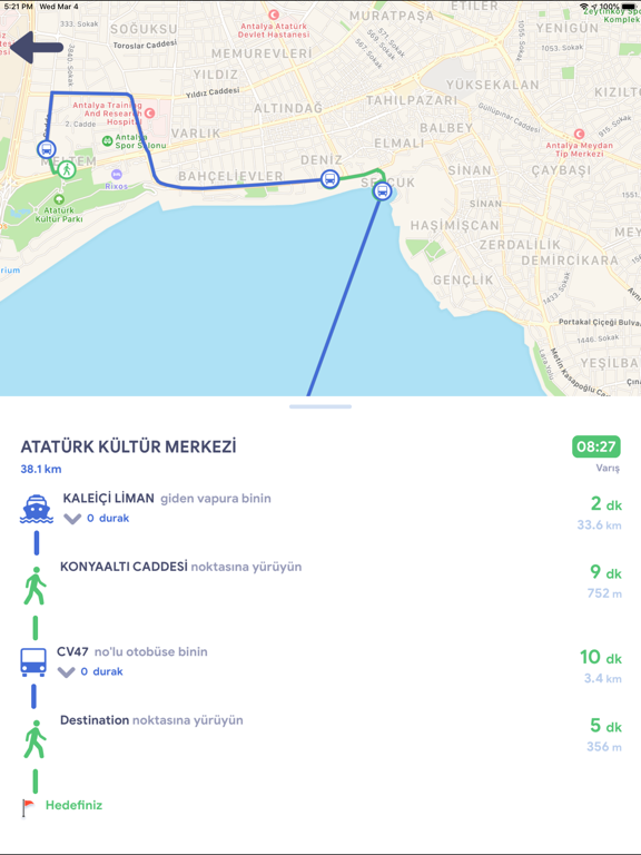 Kentkart iPad screenshot 5 - Travel app