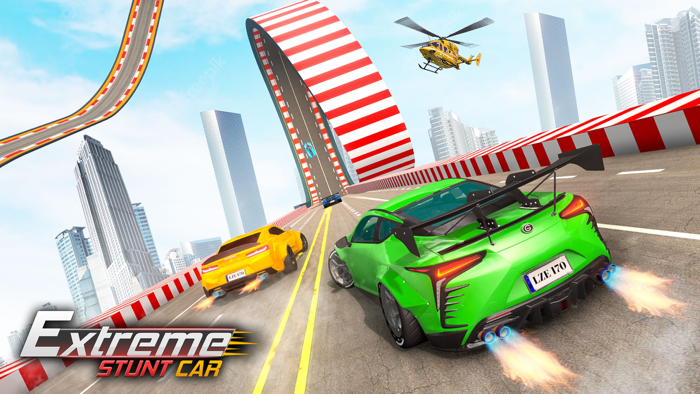 Mega Ramp Stunt Car Games 2024