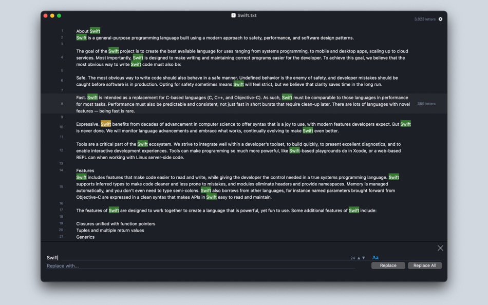 #3. CLYR TextEditor (macOS) Podle: CLYR Inc.