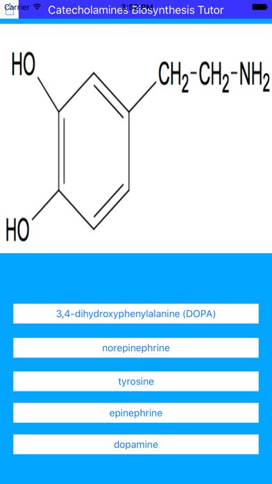 Screenshot #1 pour Catecholamines Synthesis Tutor