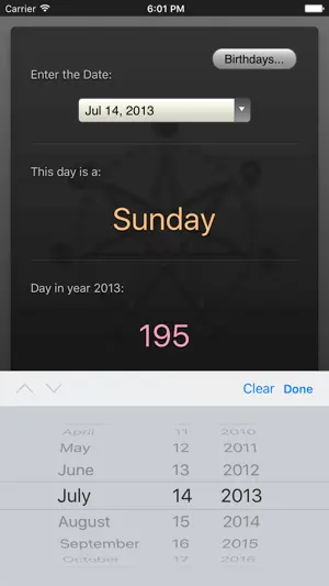 Weekday screenshot 2