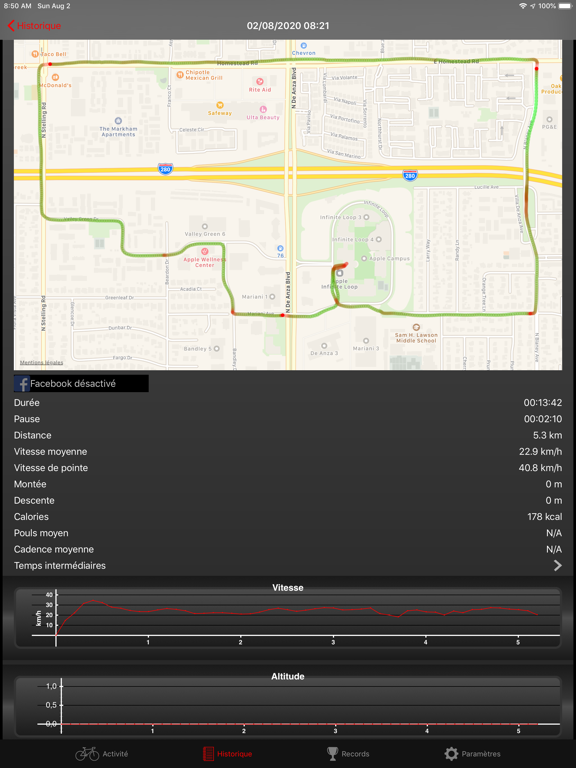 Screenshot #5 pour Fitmeter Bike - GPS vélo