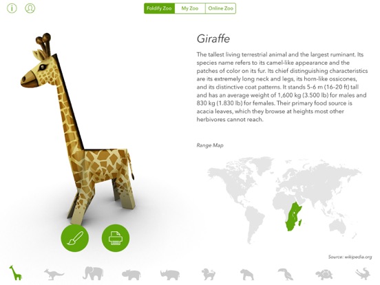 Screenshot #2 for Foldify Zoo - Create & Print