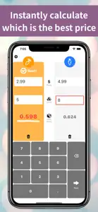 Shopping Unit Price Calculator screenshot #1 for iPhone