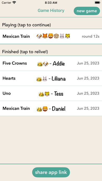 Party Animals Scoresheets Screenshot