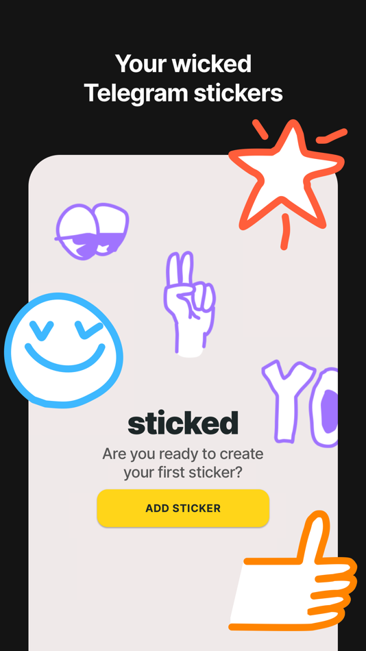 #1. Sticked - Telegram stickers (iOS) 由: Denis Volyntsev