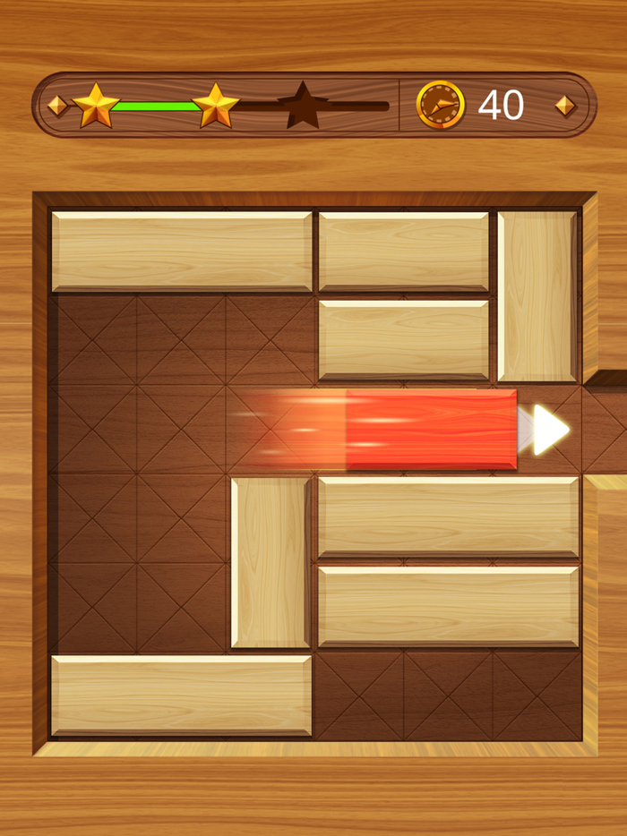 EXIT  unblock red wood block