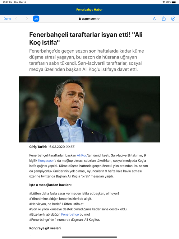 Screenshot #6 pour FB Spor Haber