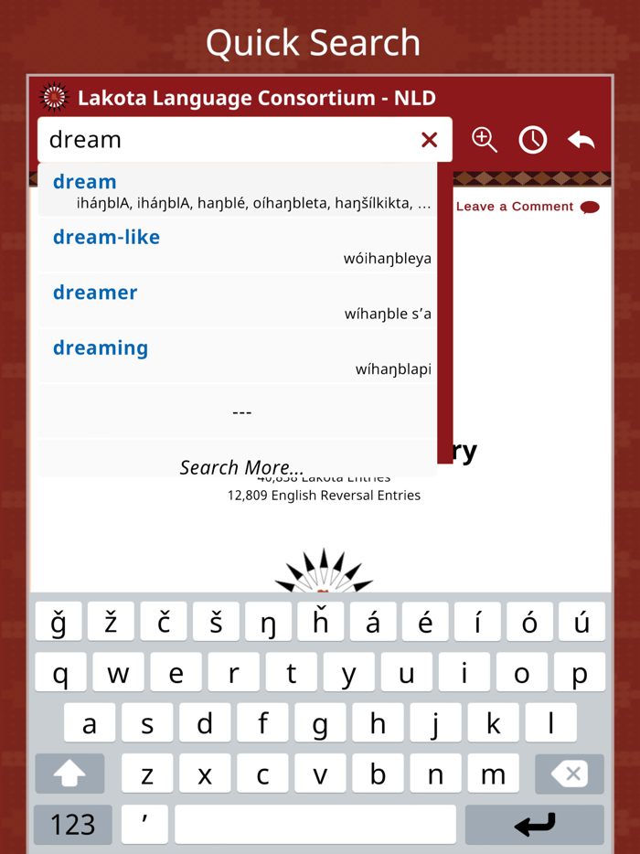 New Lakota Dictionary - Mobile