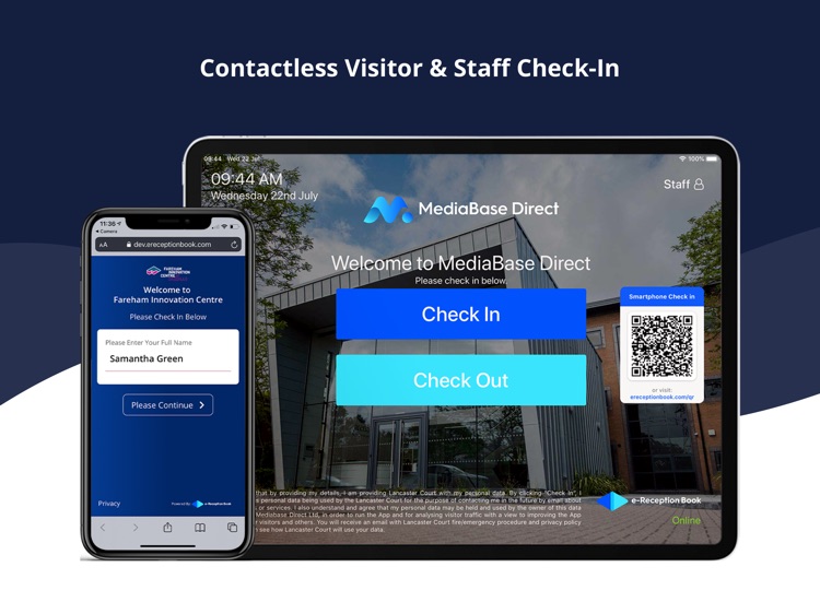 eReception Book Visitor App by MediaBase Direct Ltd