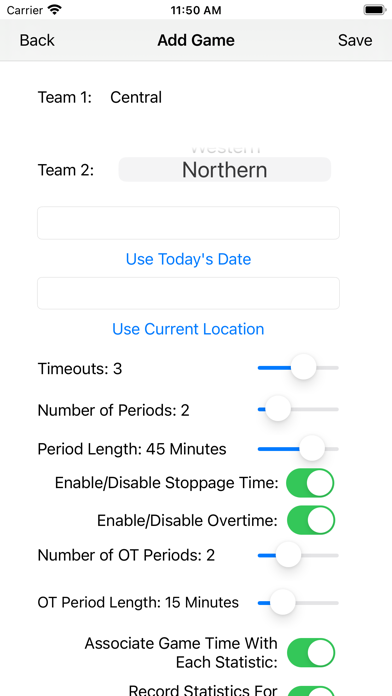 Soccer Statistic Screenshot