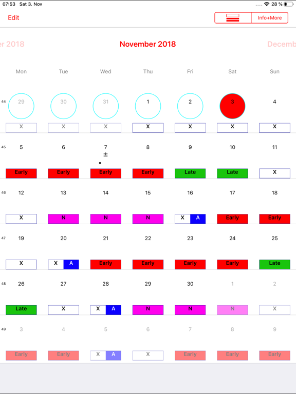 Screenshot #4 pour Calendrier tableau de service