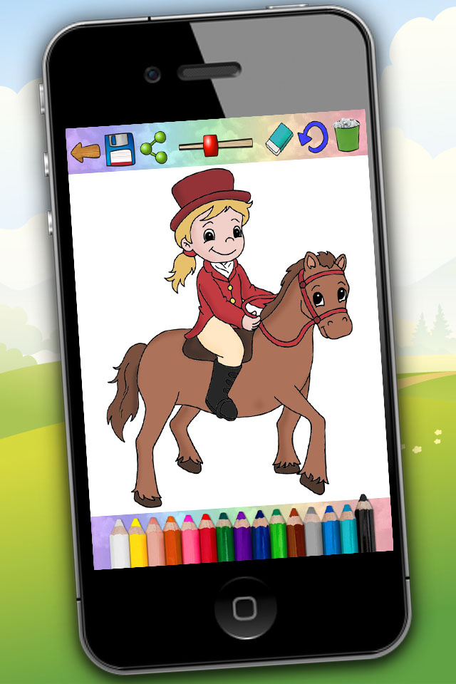 Horses Coloring Book Game