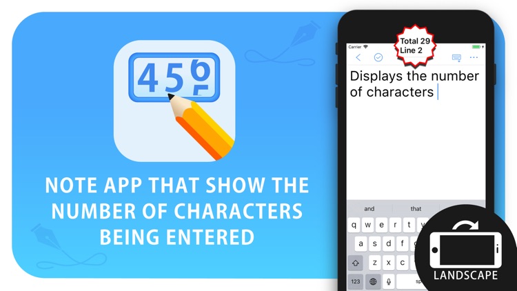 Characters count notes+