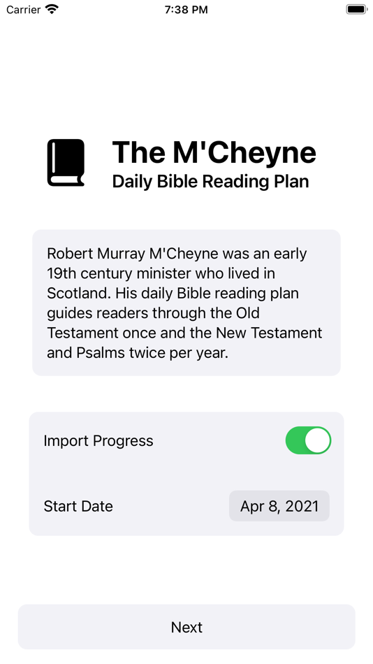 #1. The M'Cheyne Plan (macOS) 由: William Walker