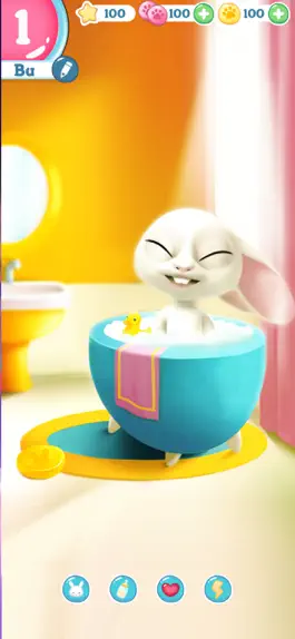 Game screenshot Bu my Bunny virtual pets care apk
